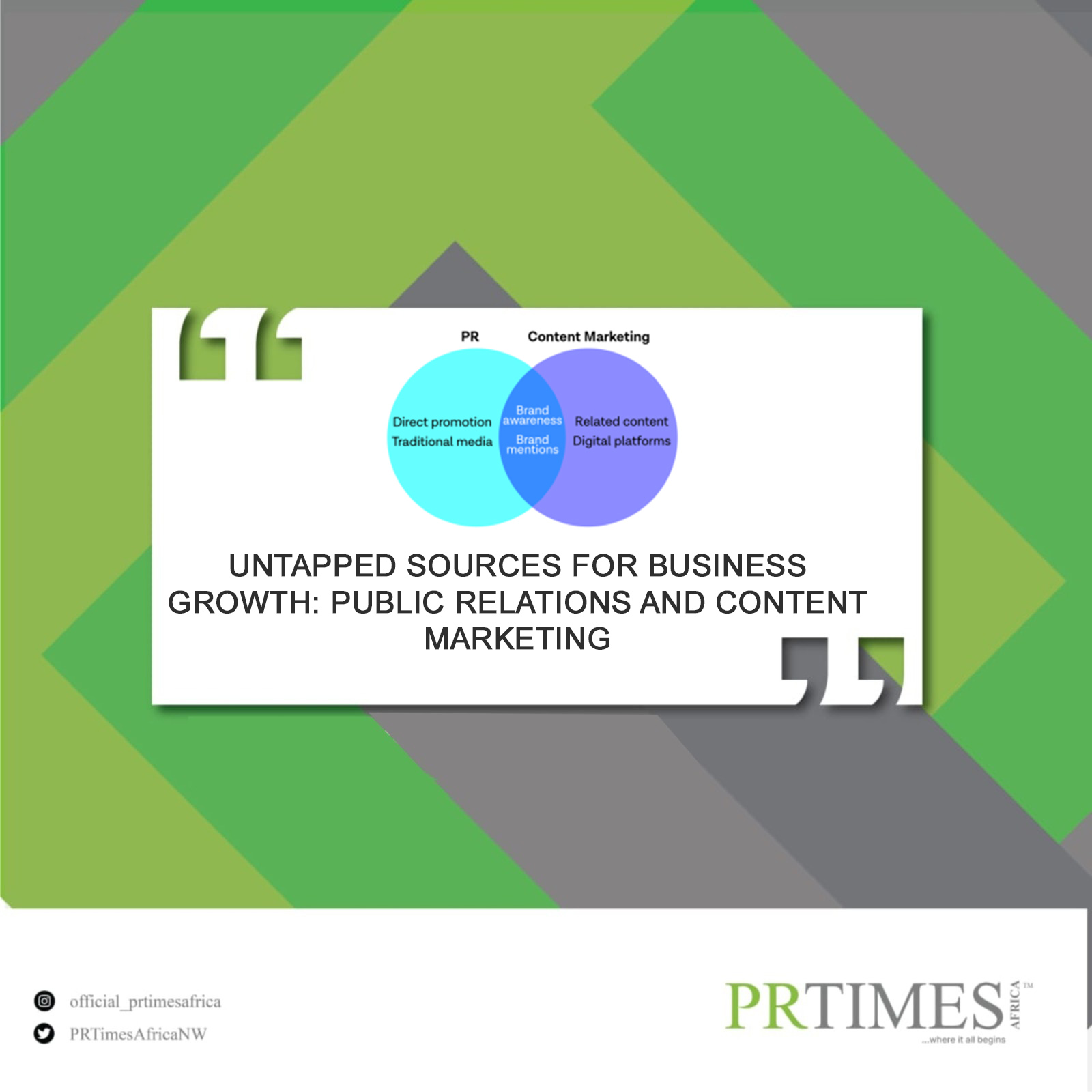 UNTAPPED SOURCES FOR BUSINESS GROWTH: PUBLIC RELATIONS AND CONTENT MARKETING
