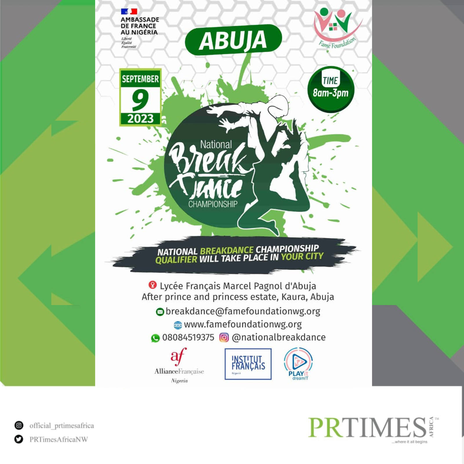 Are you ready Abuja… National Breakdance Championship will take place in your city.