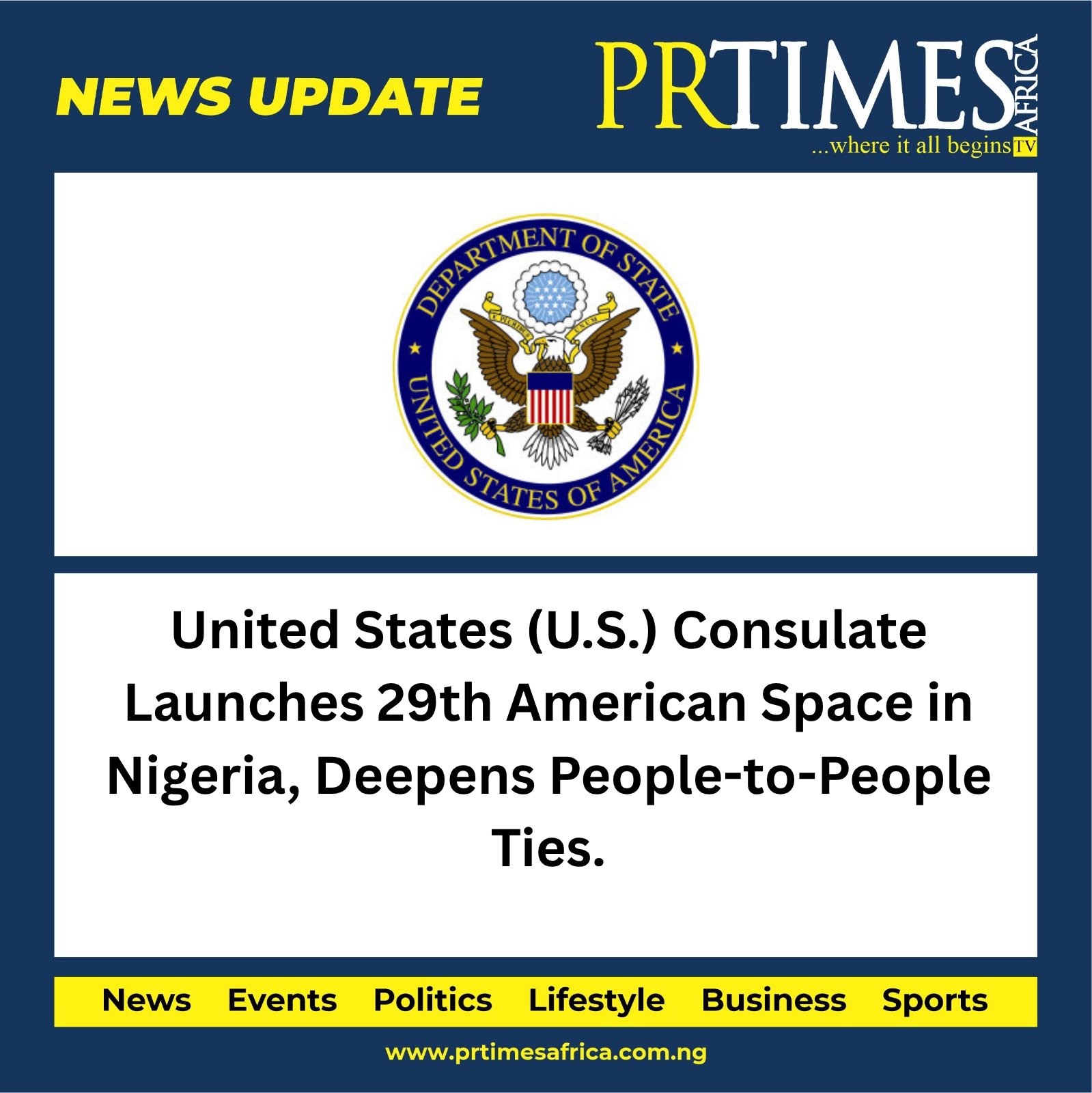United States (U.S.) Consulate Launches 29th American Space in Nigeria, Deepens People-to-People Ties.